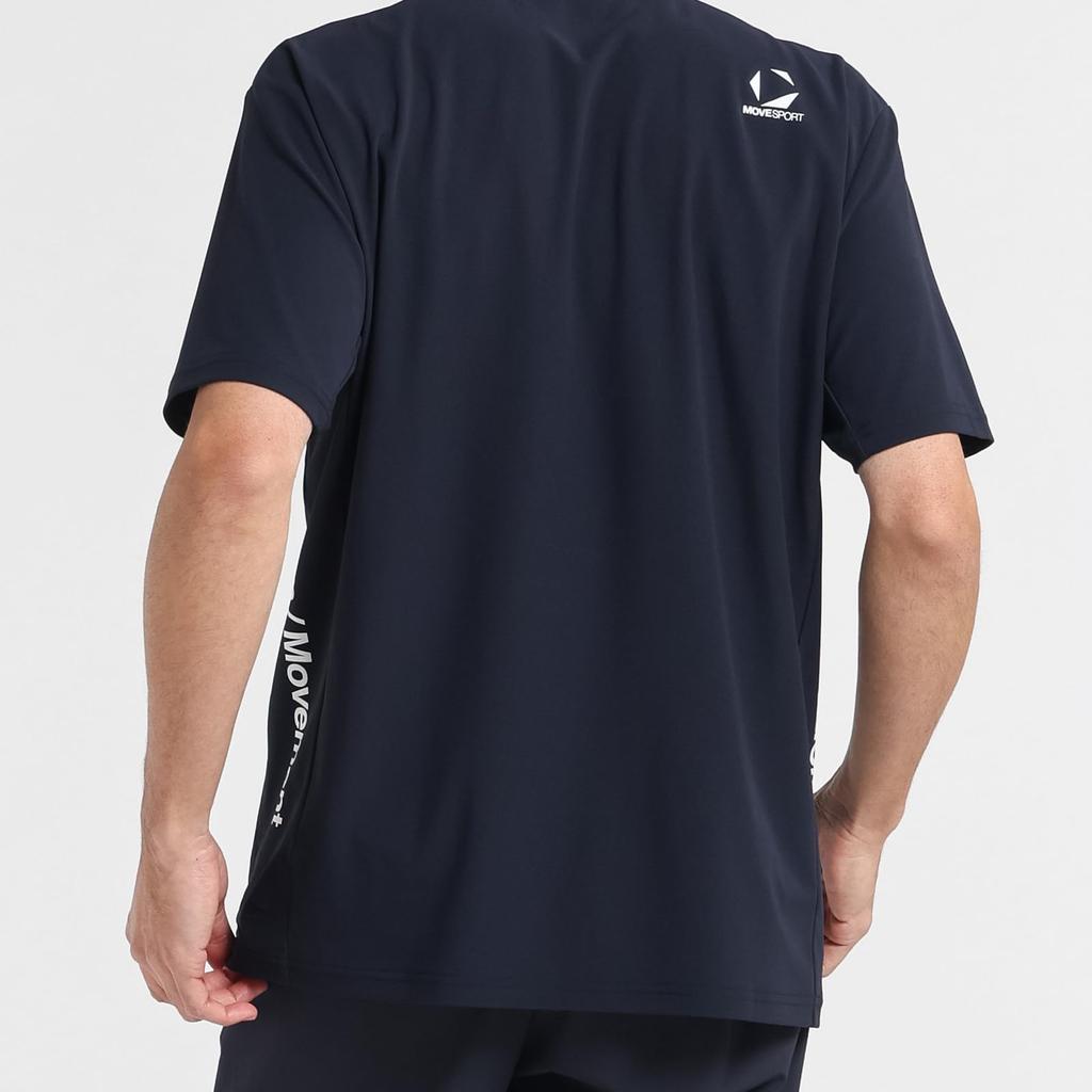 Move Sports Short Sleeve Polo UV Training NV00 Men's Shirt, DESCENTE, Protection, Sweat-Wicking, Quick-Drying, Stretch, Sunscreen, Shirt, (ST5SHSZ1MB)