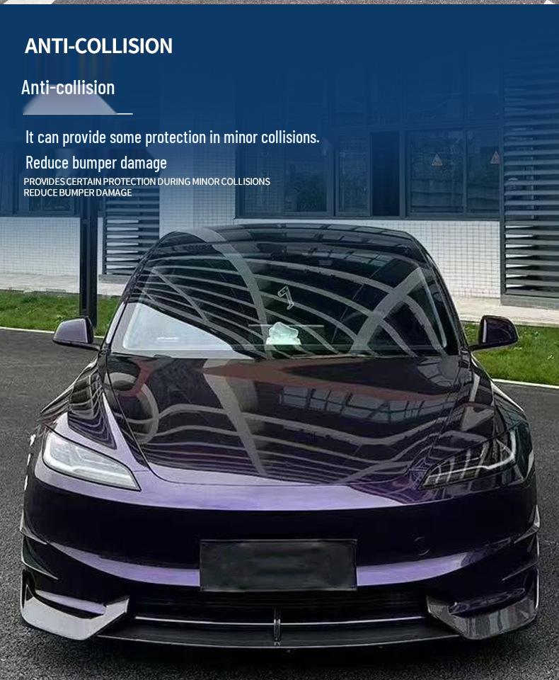 2024-2025 Tesla Model 3 Carbon Fiber Front Bumper Wind Deflector