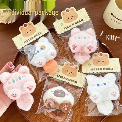 Cute Plush Kitten Doll Keychain - Backpack Charm for Girls