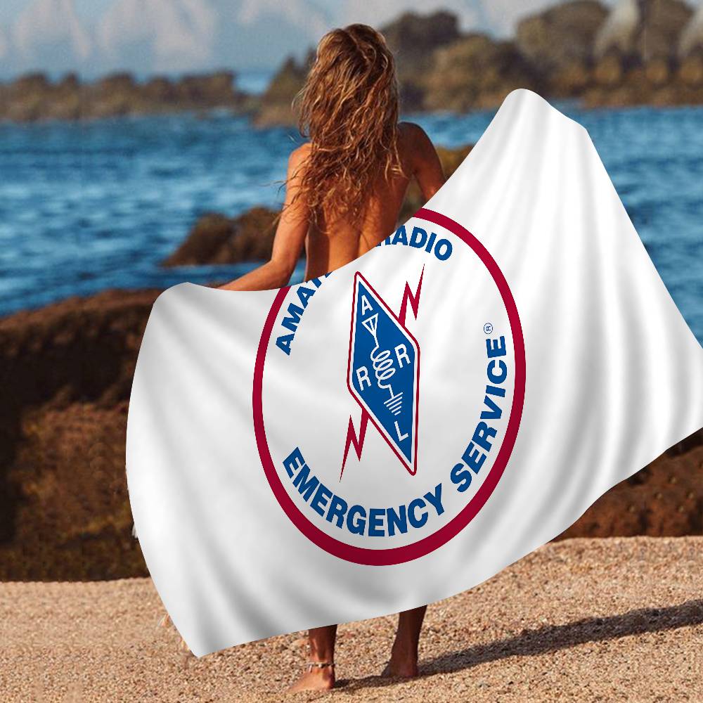 Licensed H-Ham Retro Radio Bath Towel Microfiber Soft Water Absorbing Breathable For Girl Kids Decorative Cartoon Beach Towel