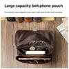 CONTACT'S Genuine Leather New Style Men's Waist Bag for 6.9 Inch Mobile Phone FRID Wallet Card Holder Male Belt Pack Phone Pounch