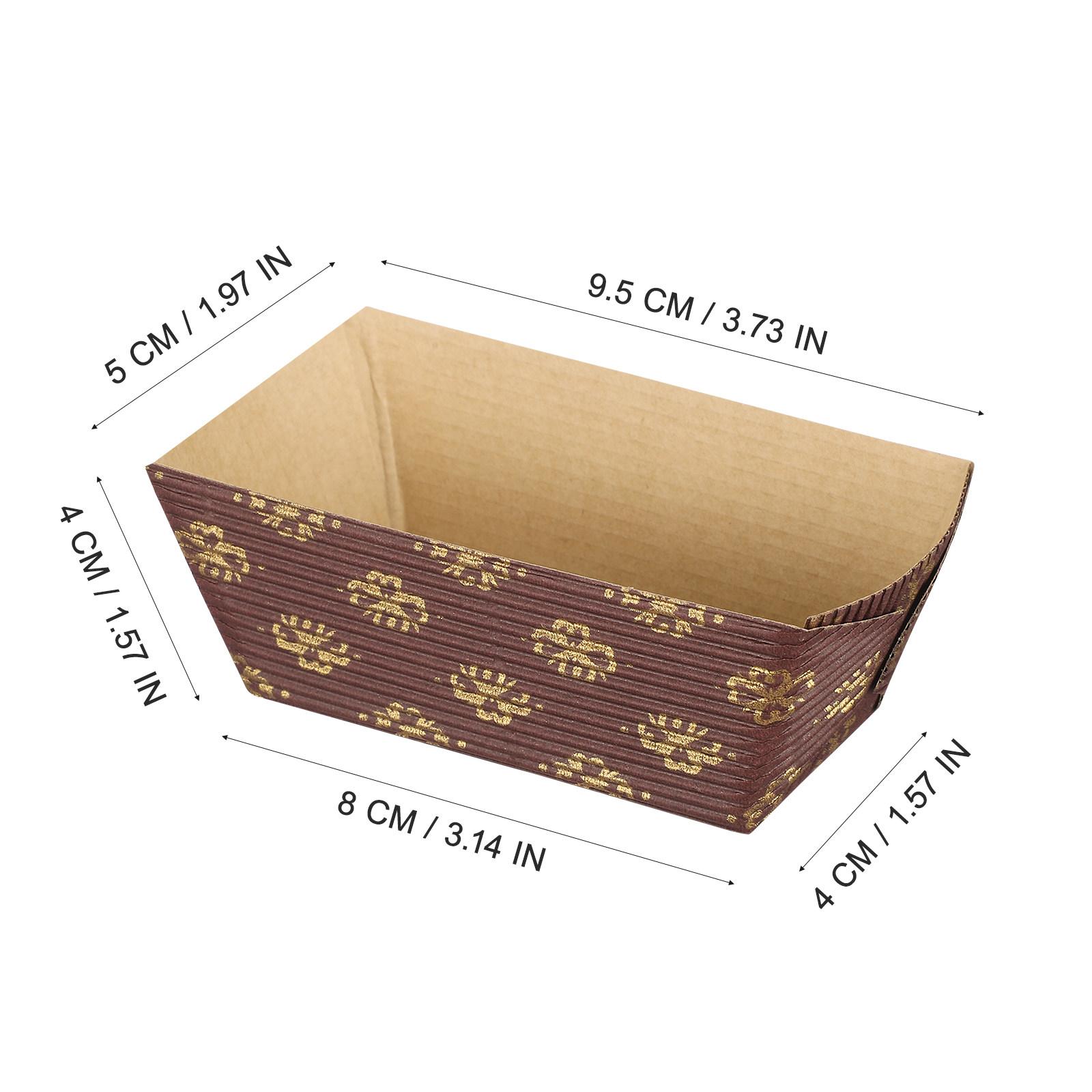 25Pcs Paper Loaf Pans Baking Molds Cake Paper Cups Stackable Grease-Proof Disposable Bread Loaf Pans for Party Baking