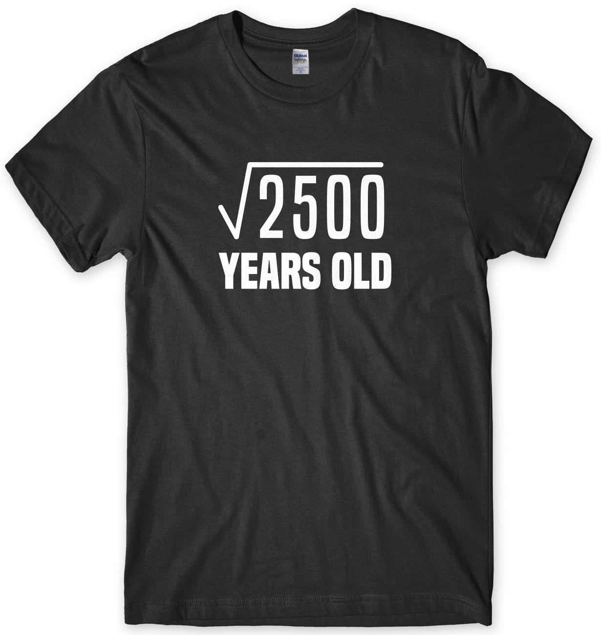 50th Birthday Tee Square Root Maths Funny Mens Unisex T-Shirt 3XL