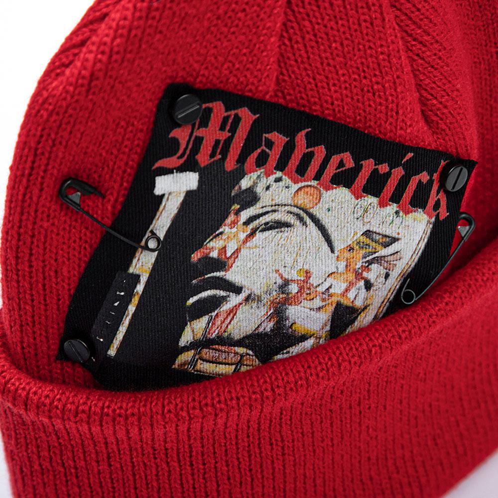 BLACKBLOND Bibbidi Maverick Patch Beanie (Red)