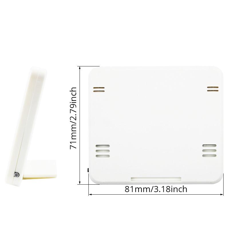 Multifunction Thermometer Hygrometer Automatic Electronic Temperature Humidity Monitor Clock 3.2inch Large LCD Screen