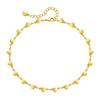 Women Minimalist 18k Gold Plated Heart Link Ankle Bracelet