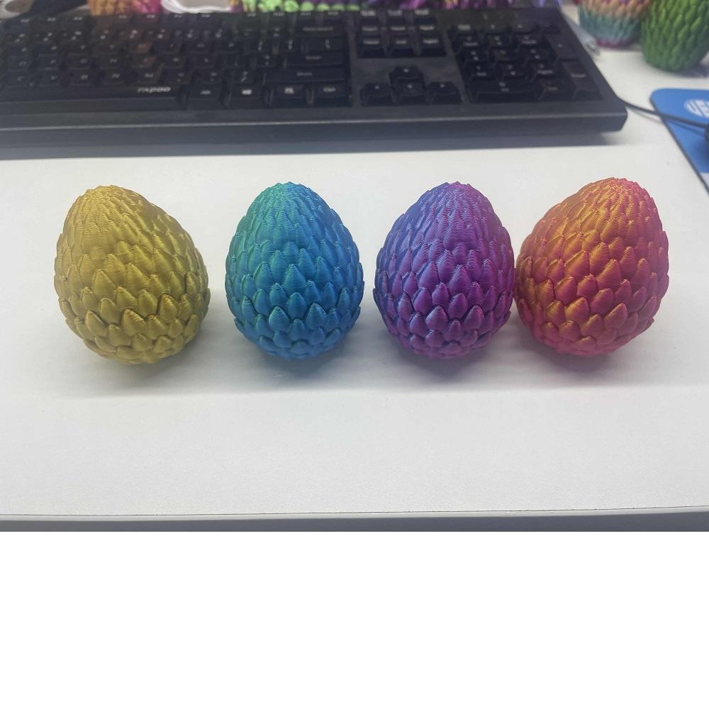 

Напечатанное на 3D-принтере яйцо дракона с полностью подвижной моделью дракона, подвижное, вращающееся, шарнирное настольное украшение, детская игрушка