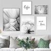Life Quote Wall Pictures Art Print Love Words Canvas Painting Dandelion Art Poster Black White Nordic Wall Decor HD2619