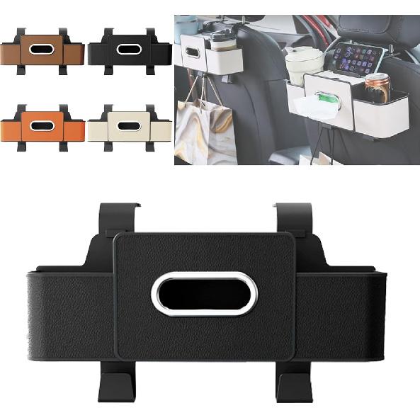 

Car Multifunctional Seat Back Waterproof Storage Bag, Multifunctional & Waterproof Car Back Seat Organizer with Cup Holder (Black) чёрный