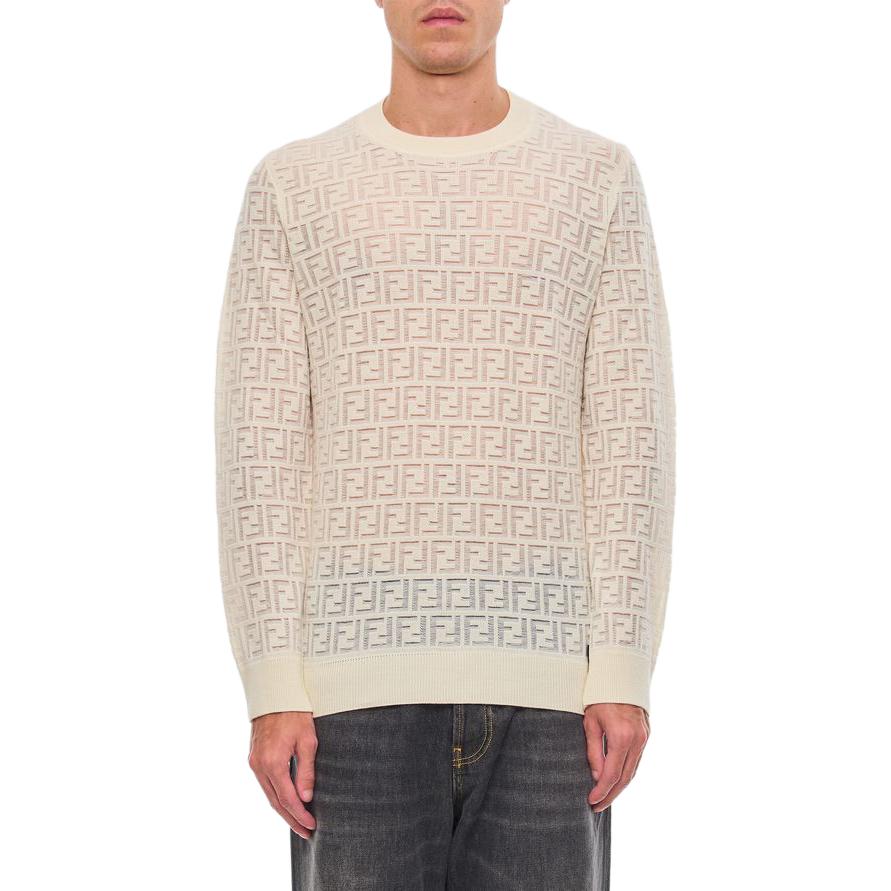 FENDI Allover Ff Jacquard Crewneck Jumper FZY063AAUQF0KE0