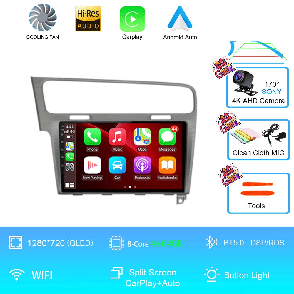 Car Radio Android 14 For Volkswagen VW Golf 7 MK7 GTI 2011-2021 Carplay HD Multimedia Auto Qualcomm GPS Stereo Video Player 2din