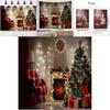 Christmas Fireplace Wall Banner With Durable Polyester Material For Festive Events