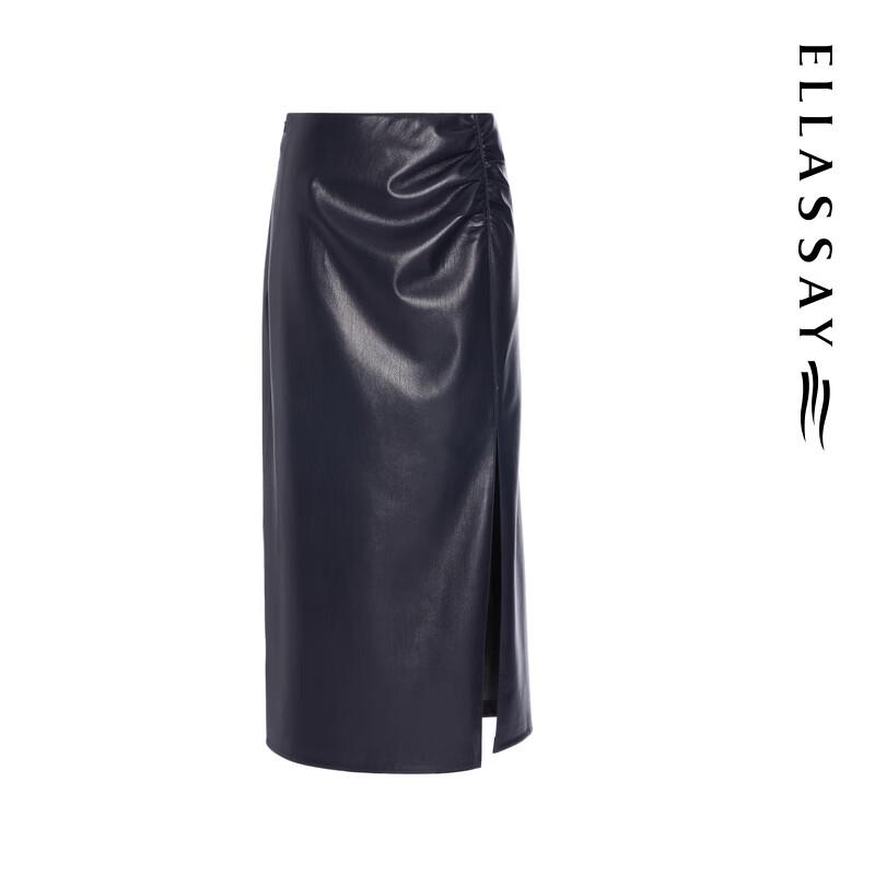 ELLASSAY 2025 Early Spring Pleated Slit Midi Skirt