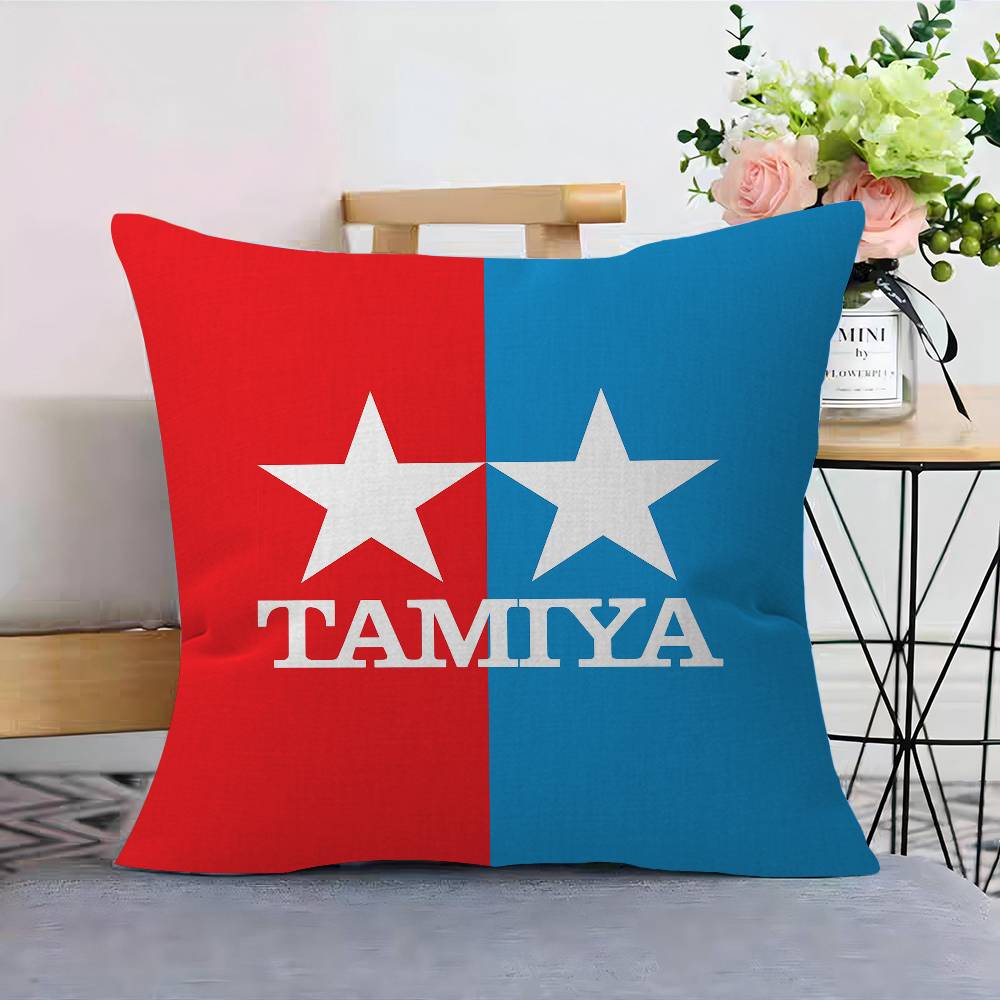T-Tamiya Logo Pillowcase Toon Gift Cushion Cover Bedroom Home Sofa Chair Seat Decor Pillow Case