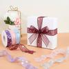 2.5cm Star Silk Ribbon Polyester Floral Bouquet Ribbon Creative Gifts Packaging Material