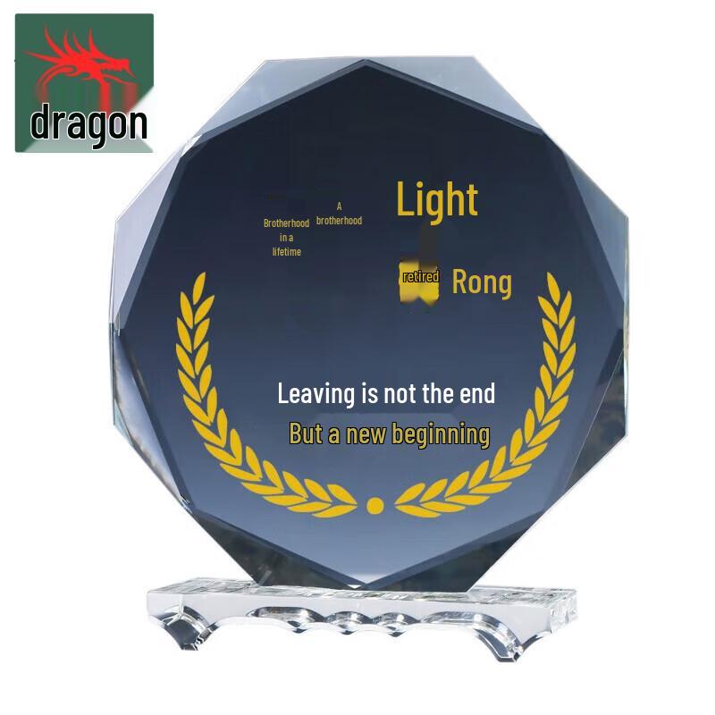 Creative Crystal Resin Veteran Commemorative Trophy