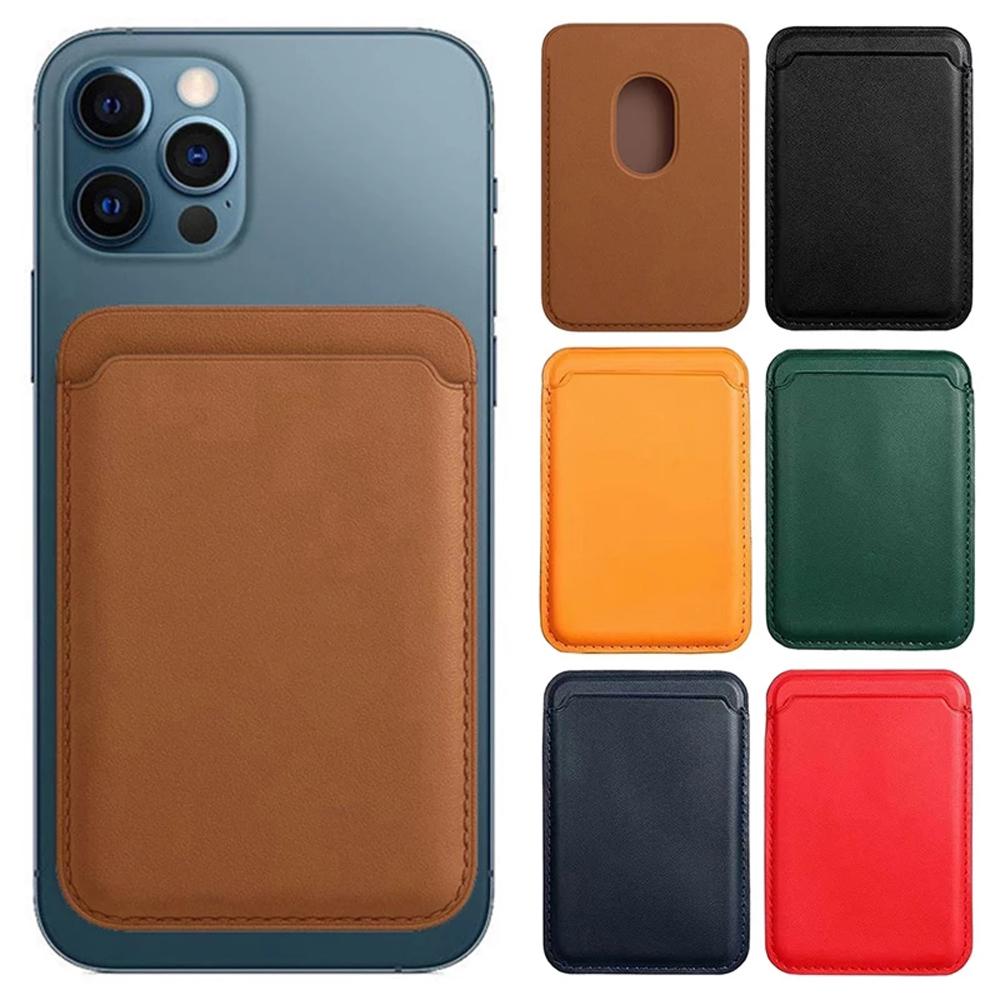 Handyhülle Leder Handy-Kartenhalter Magnetische Hülle Handy-Geldbörse Kartenfach Magnetischer Kartenhalter