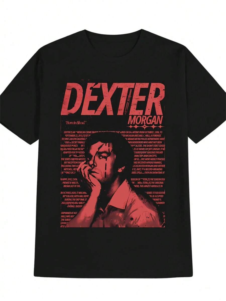 Classic TV Series Print T-Shirt Casual Cotton Retro T-Shirt Men s Fashion Oversized Street Wear Unisex S