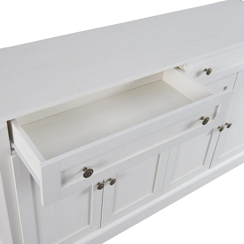 Sideboard Kommode mit 4 Türen und 2 Schubladen, moderner Buffetschrank mit viel Stauraum, Verstellbares Regal