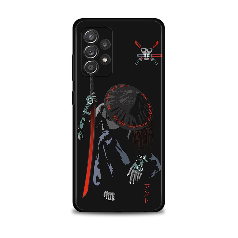 Pouzdro na telefon Samsung Galaxy A12 A52 A51 A32 A21s A71 A31 A32 A02s A72 A41 A22 Kryt Celular Funda Samurai Japan Ghost Art
