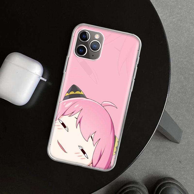 S-Spy Family Anya Phone Case Cover for iPhone 11 12 13 Mini 14 15 Plus 16 Pro Max 17 Air 7 8 + SE Art Customized Fundas 11 12 13