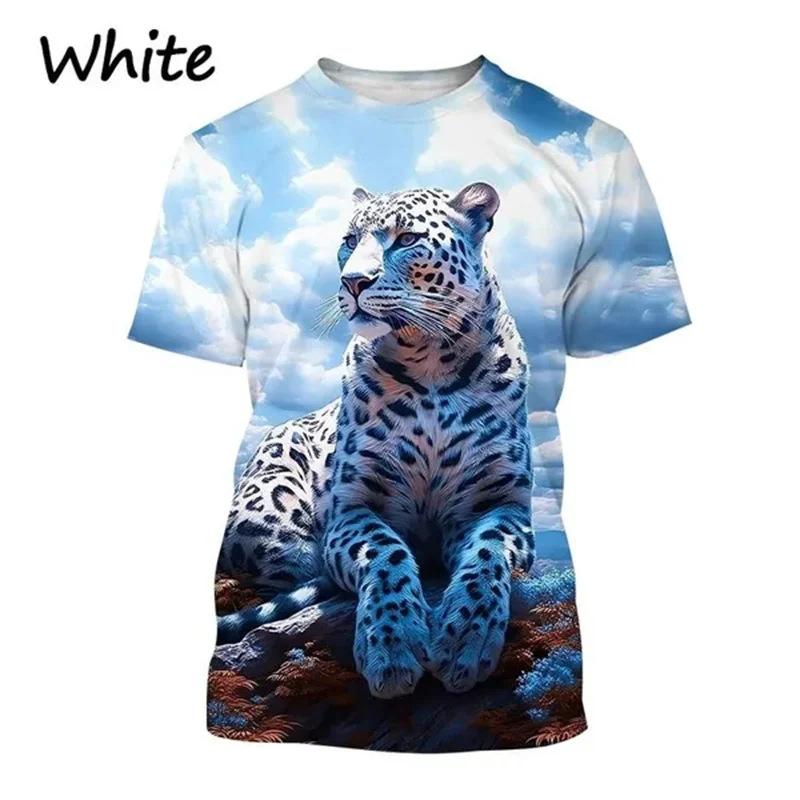 Cheetah 3D T-shirt Printed Series T-shirt Men's and Women's Casual Street Large Short Sleeve Comfortable Breathable Top T-shirt