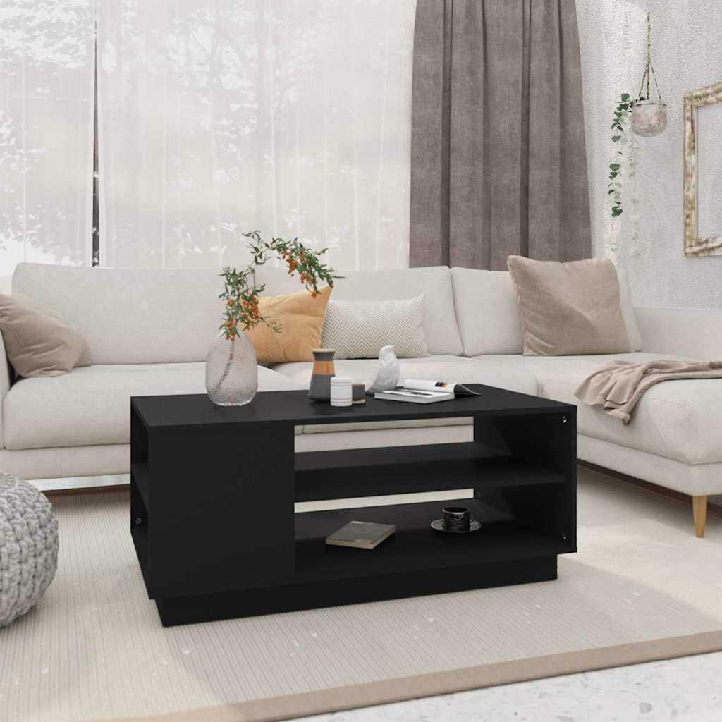 Coffee Table Black 102 X 55 X 43 Cm Particleboard