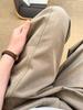 Dames High-Waist Retro Khaki Jeans - Lente/Zomer Losse Pasvorm, Slank Makende Cargo Broek met Wijde Pijpen