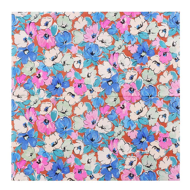Colorful Floral Pattern Napkins - New Style, Available Now for Unique Restaurant Decorations