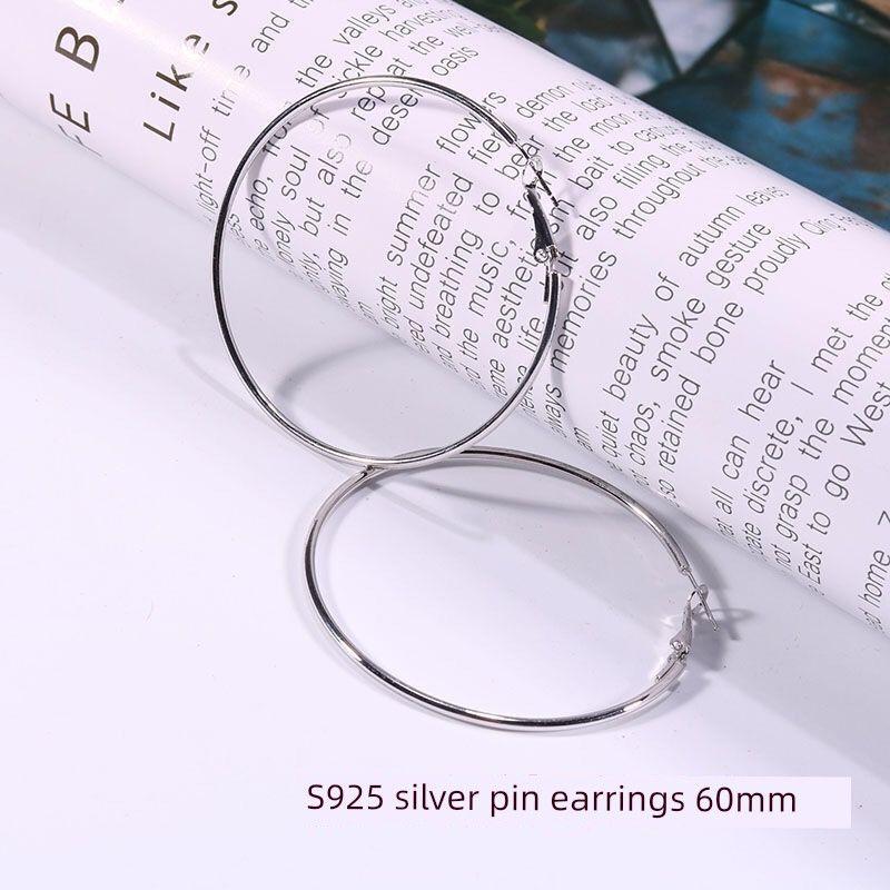 

Simple Graceful 925 Silver Ins Internet Celebrity Hot-Selling Earrings Ear ring 6cm
