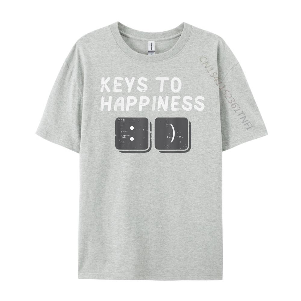 Keys To Happiness It Computer Tech Pun Women Graphic T Shirts Unisex Cotton Unisex Clothes