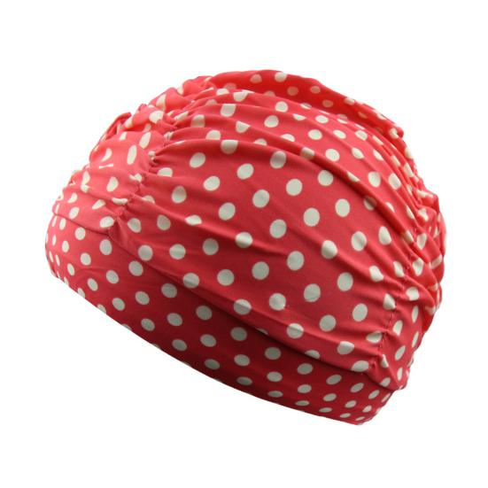 Cloth Swimming Pool Cap for Women, Breathable Colorful Ruffle Swim Cap, Elastic Ear Protection Short Long Hair Bathing Hat