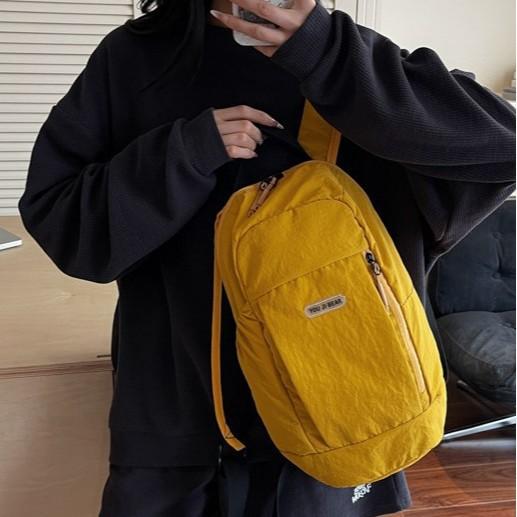 Schoolbag Man Walking Small Backpack Student Travel Bag Light Outdoor Small Backpack.