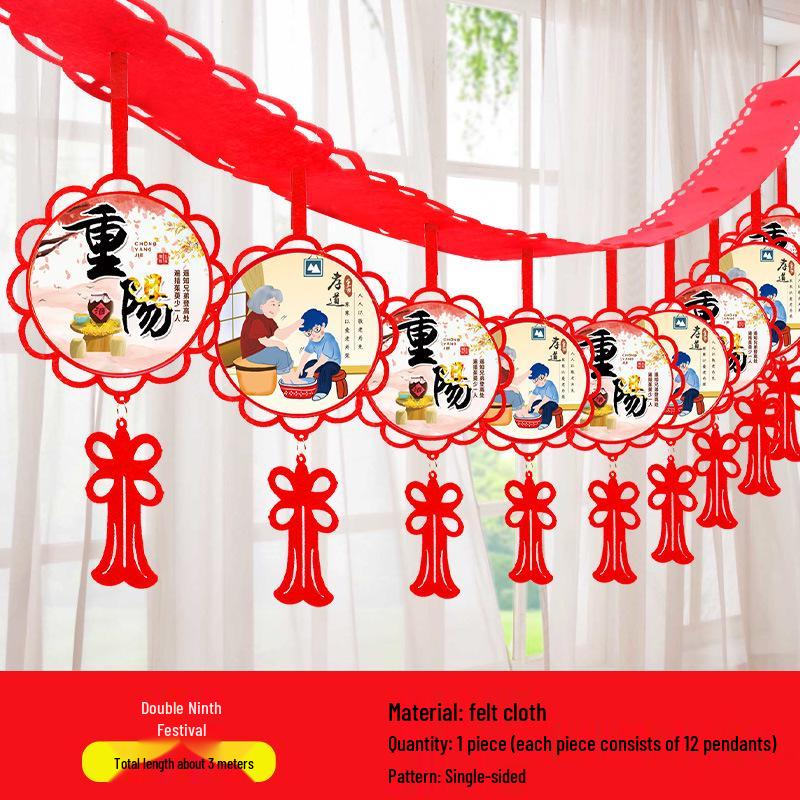 Double Ninth Festival Hanging Ornaments for Retirement Homes - Creative Outdoor Decorations