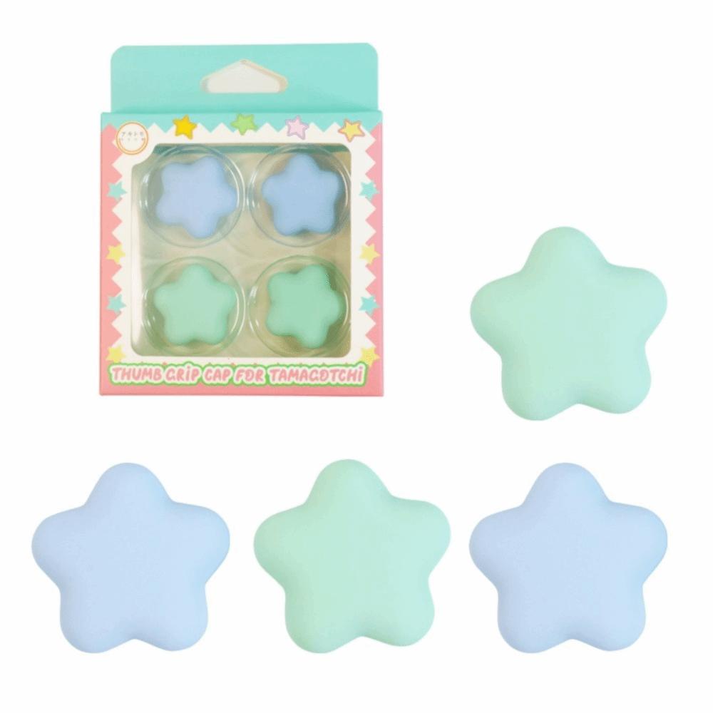 4Pcs Star Knob Cover Silicone Rocker Cap Thumb Stick Grip Caps for Tamagotchi Paradise Accessories