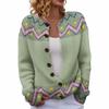 Round Neck 3D Print Cardigan Sweater TX-YK01