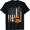 Patriotic Bus Driver USA American Flag - School Bus Driver T-Shirt