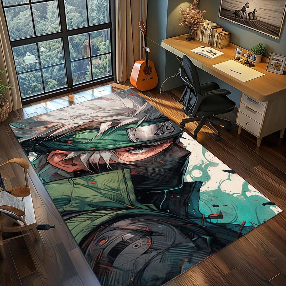 Kakashi Hatake Large Area Rug Carpet Non Slip Floor Mat, Washable Home Decor for Bedroom Gamer Room.-TING