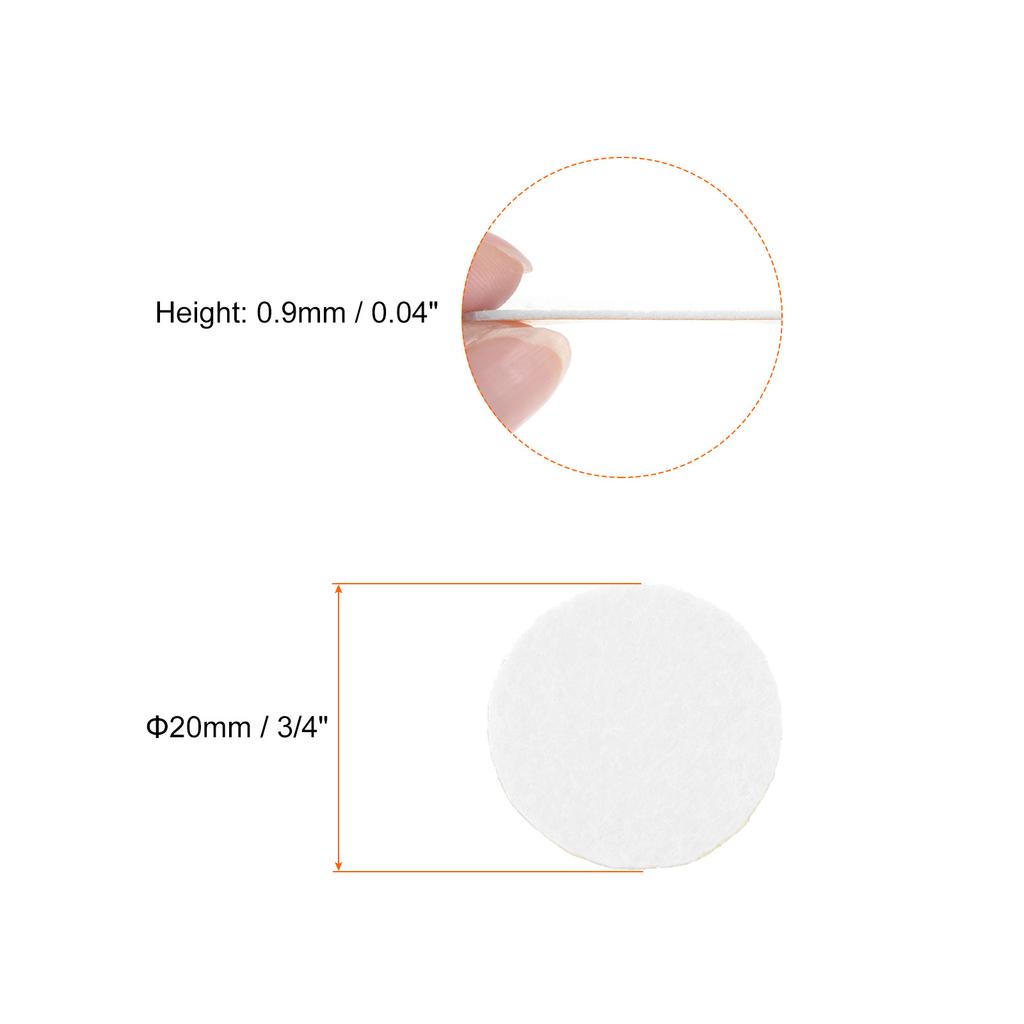 30-240pcs 12-100mm Round Adhesive Felt Circles Pre Cut Felt Craft Stickers Non-Woven Mini Felt Fabric Circles for DIY Sewing