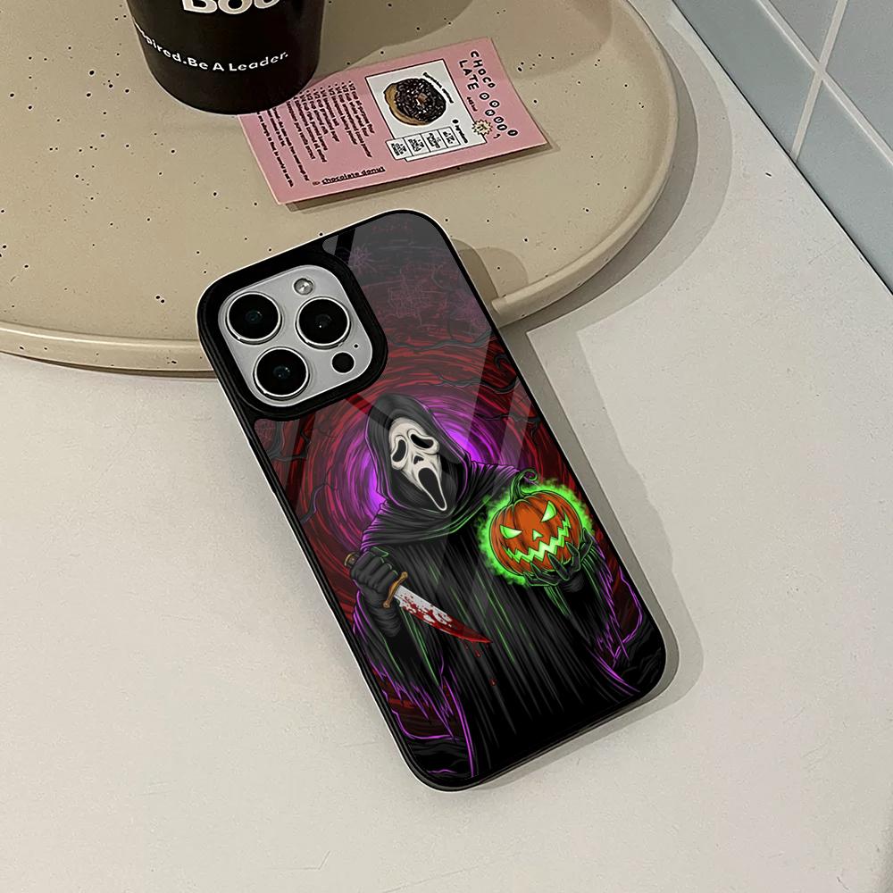 Halloween S-screams Phone Case for Iphone 17 16 15 14 Air 13 12 11 Pro Max Mini Plus Fundas Shell PC+TPU Cover