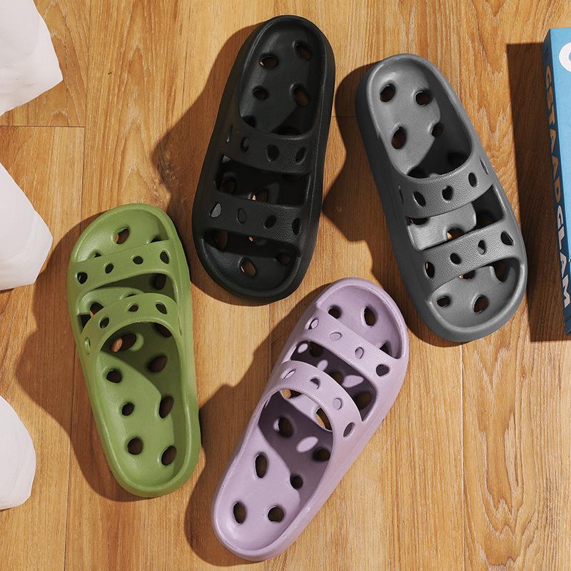 

Men s and Women s Non-Slip Hollow Bath Slippers for All Seasons 40-41 чёрный