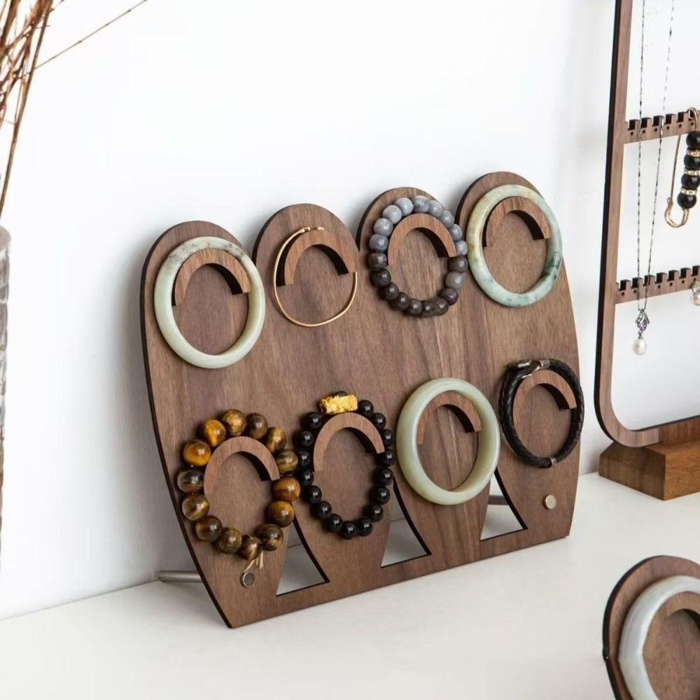 Hand Bangle Necklace Display Stand Wood Bracelet Display Rack Simple Jewelry Holder  Gift