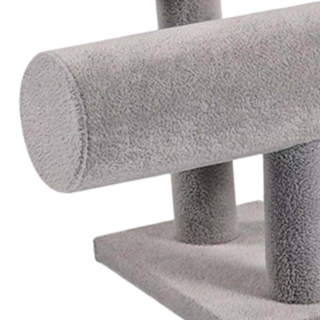 Bracelet Display Stand Bangle Organizer, Burlap Bar 2 Tier Jewelry for Storage Store