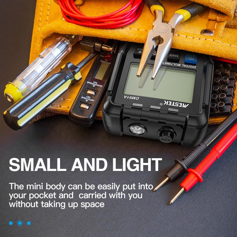 NCV Digital Multimeter 2000 Counts AC/DC Voltage Multimeters Flash Light Large Screen DM91 Multimetro tester