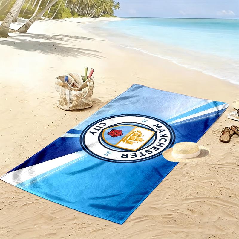 Manchester City Print Beach Towel, Large Soft Quick Dry Towel for Beach Camping Swimming