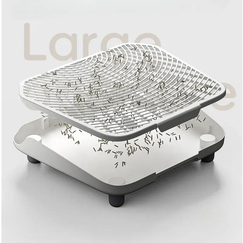 Large Square Cat Litter Box Semi Enclosed Cat's Sandbox Heighten Anti Splash Toilet for Cat Sand Leakage Pedal Cats Bedpans