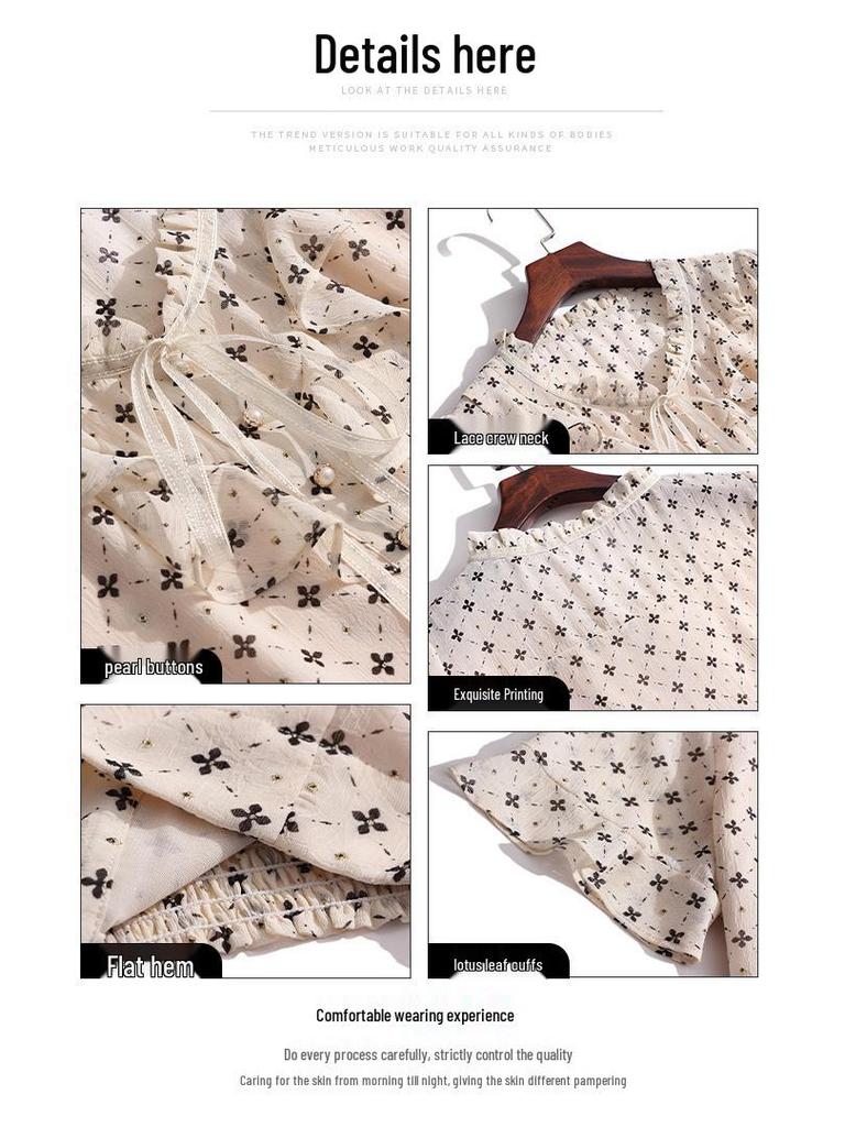 2023 Women's Plus Size Chiffon Blouse: Short Sleeve, Round Neck, Fashionable Printed Summer Top for Mom