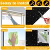 100% Blocking Curtain Self-adhesive Privacy Protection Opaque Window Sticker DIY Thermal Insulated Black Window Covering NEW