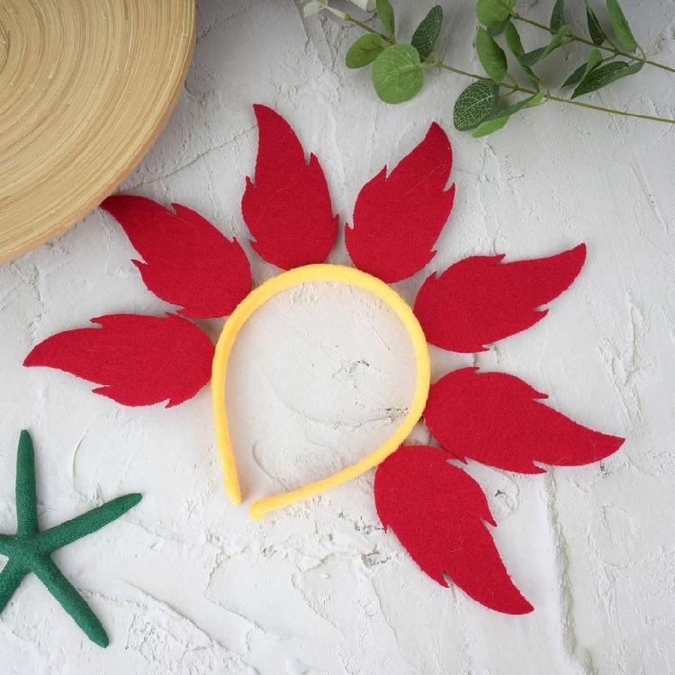 Punk Flamma Huvudbonad Guldiga Eld Hårband Hårbygel med Spikdekorationer för Musikfestivaler och Nattklubbar