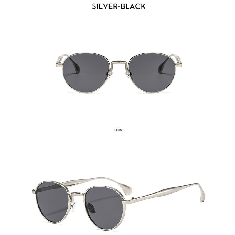 Women's sunglasses, men's and women's retro sunglasses, metal round frame sunglasses.